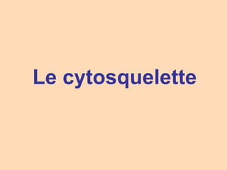 Le cytosquelette
 