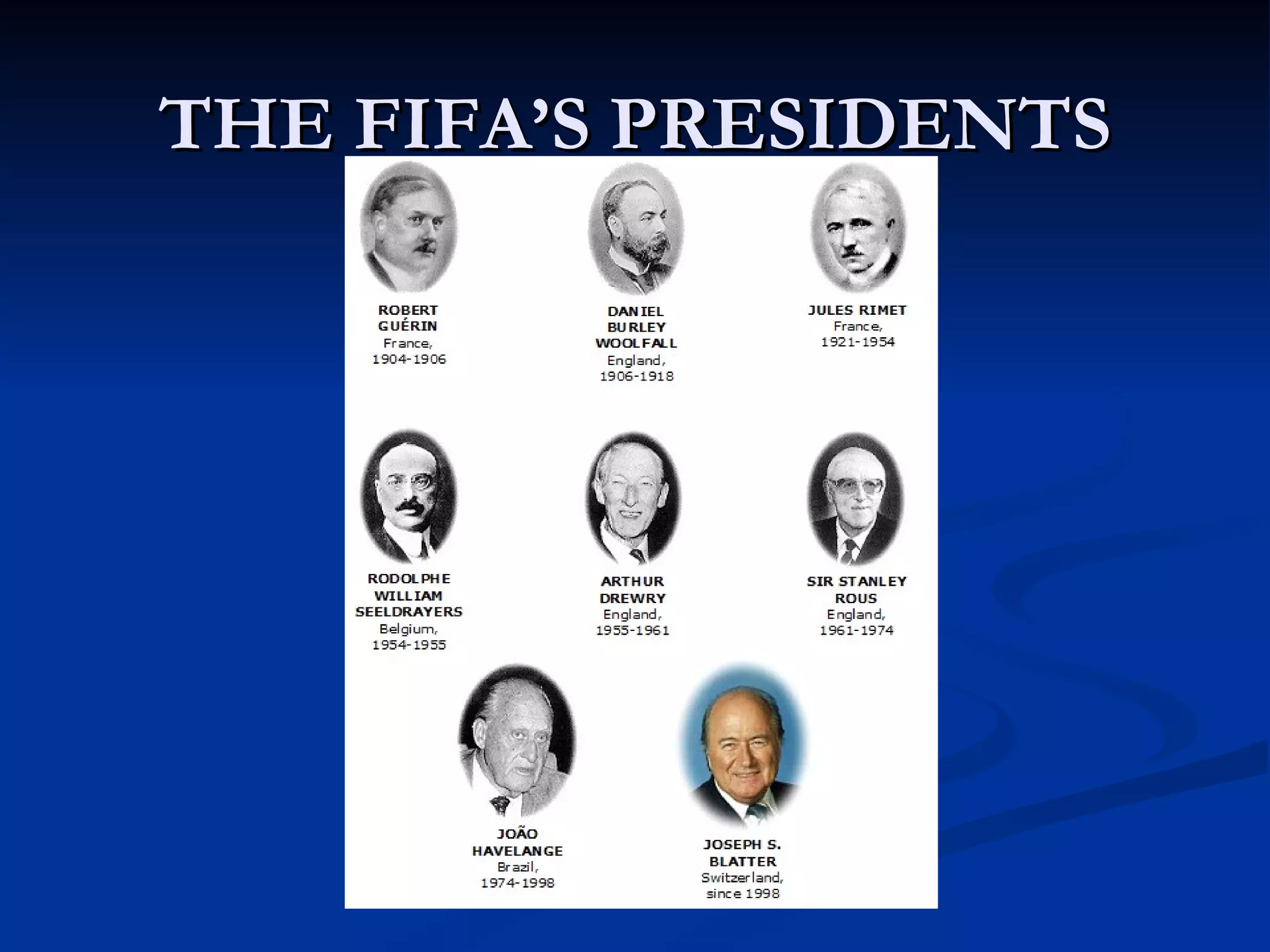 THE FIFA’S PRESIDENTS 