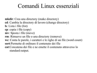 Comandi Linux essenziali 
