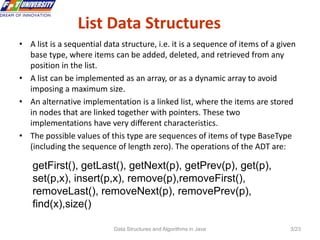 1 list datastructures | PPT