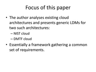 1 logical data models for cc arch | PDF