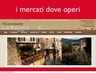 i mercati dove operi

mercoledì 16 gennaio 13

 