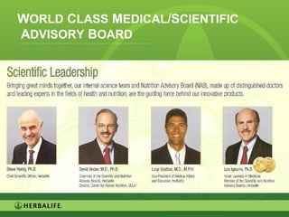 4
WORLD CLASS MEDICAL/SCIENTIFIC
ADVISORY BOARD
 