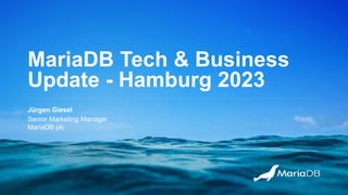 Einführung : MariaDB Tech und Business Update Hamburg 2023