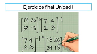 Ejercicios final Unidad I
 