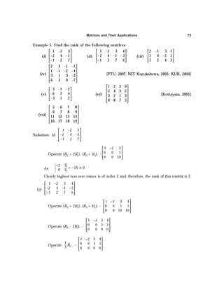 Matrices and Their Applications 15
 