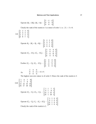Matrices and Their Applications 17
 