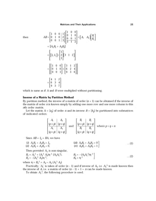 Matrices and Their Applications 25
 