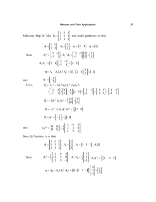 Matrices and Their Applications 27
 