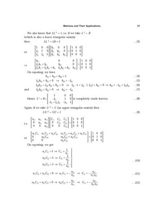 Matrices and Their Applications 31
 