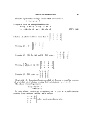 Matrices and Their Applications 43
 