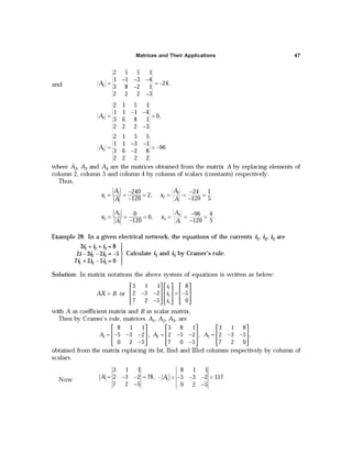 Matrices and Their Applications 47
 
