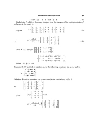 Matrices and Their Applications 49
 