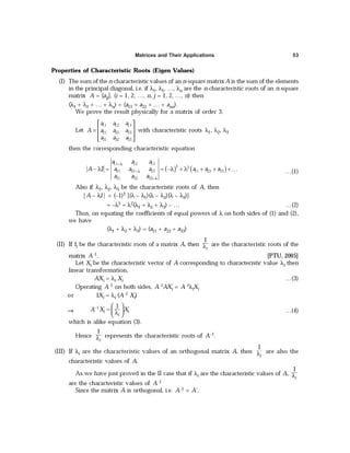 Matrices and Their Applications 53
 