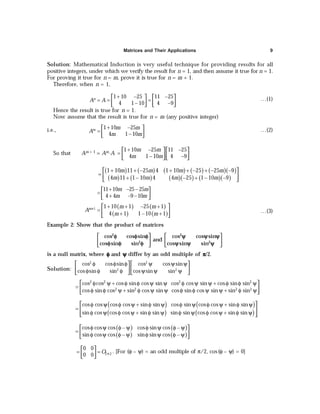 Matrices and Their Applications 9
 