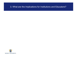 3. What are the Implications for Institutions and Educators?  
