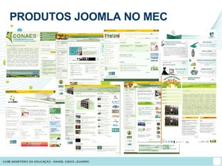 PRODUTOS JOOMLA NO MEC 