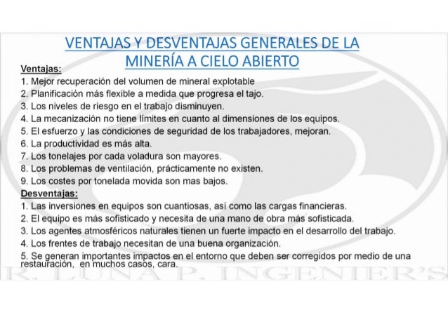1 minería a cielo abierto concepto general 1 minería a cielo abierto concepto general