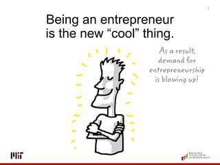 3
Being an entrepreneur
is the new “cool” thing.
As a result,
demand for
entrepreneurship
is blowing up!
 
