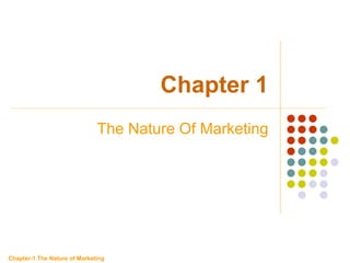 Chapter 1
                              The Nature Of Marketing




Chapter-1 The Nature of Marketing
 