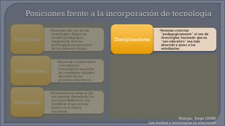Huergo,  Jorge (2008) Los medios y tecnologías en educación 