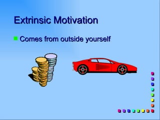 Extrinsic Motivation
s   Comes from outside yourself
 