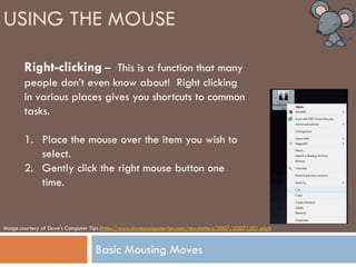 Using Mouse Visual Guide Using the Mouse | PDF