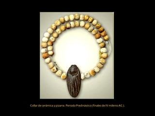Collar de cerámica y pizarra. Periodo Predinástico (finales de IV milenio AC.). 
