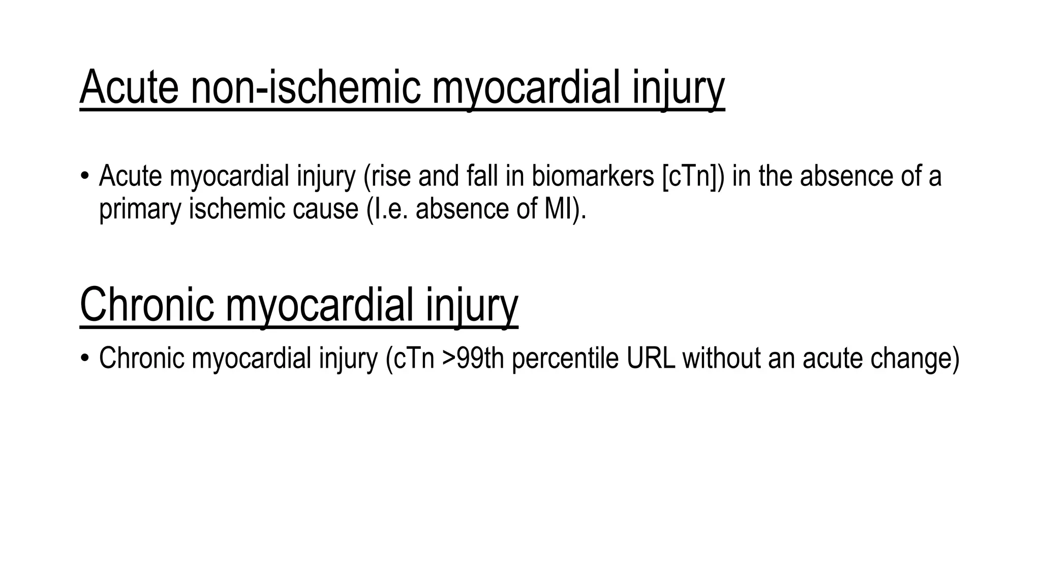 1 - Myocardial injury & Modalities to ascertain myocardial viability ...