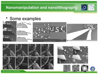 The University of Tokushima
Nanomanipulation and nanolithography
• Some examples
 