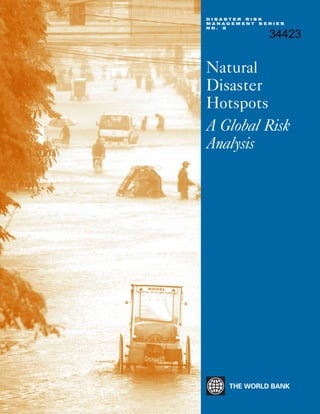 DISASTER RISK
MANAGEMENT SERIES
NO. 5

              34423


Natural
Disaster
Hotspots
A Global Risk
Analysis




     THE WORLD BANK
 