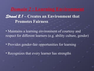 1-NCBTS-Domain-1-7 ( EDUC 10: The teacher and the school curriculum) | PPT