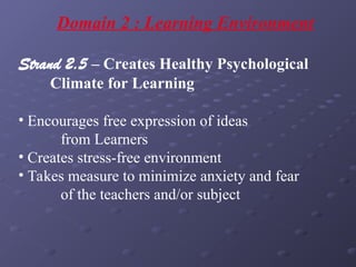 1-NCBTS-Domain-1-7 ( EDUC 10: The teacher and the school curriculum) | PPT