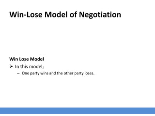 Win Lose Examples Negotiation skills | PPTX