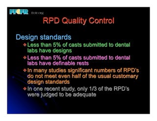Substandard Rpds 1.(new)introduction and basic components of rpd's | PDF