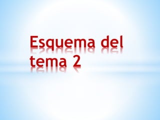 Esquema del
tema 2
 