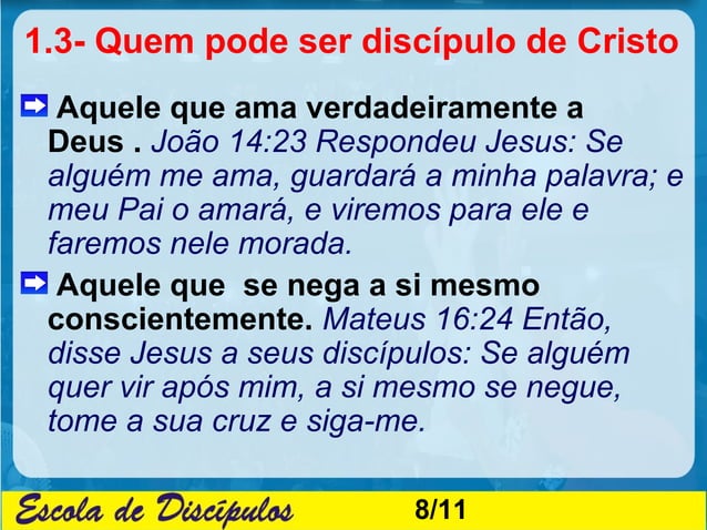 1 o discipulo de cristo | PPT