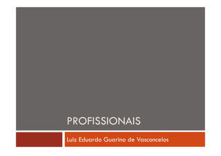PROFISSIONAIS 
Luiz Eduardo Guarino de Vasconcelos 
 