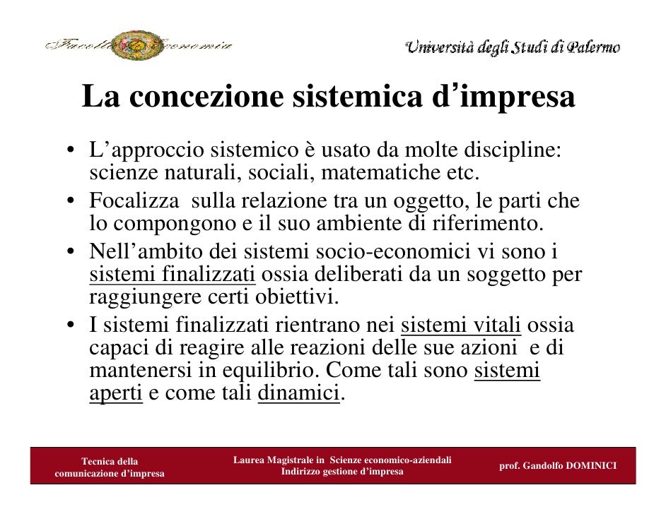 Approccio sistemico e comunicazione