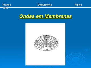 Ondas em Membranas Franco  Ondulatória  Física 1203 