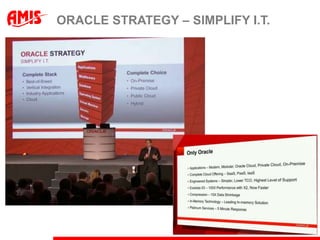 ORACLE STRATEGY – SIMPLIFY I.T.
 