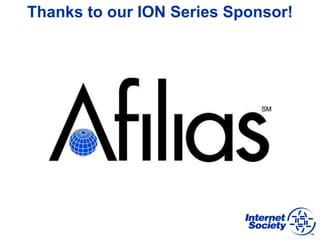 Thanks to our ION Series Sponsor!
 
