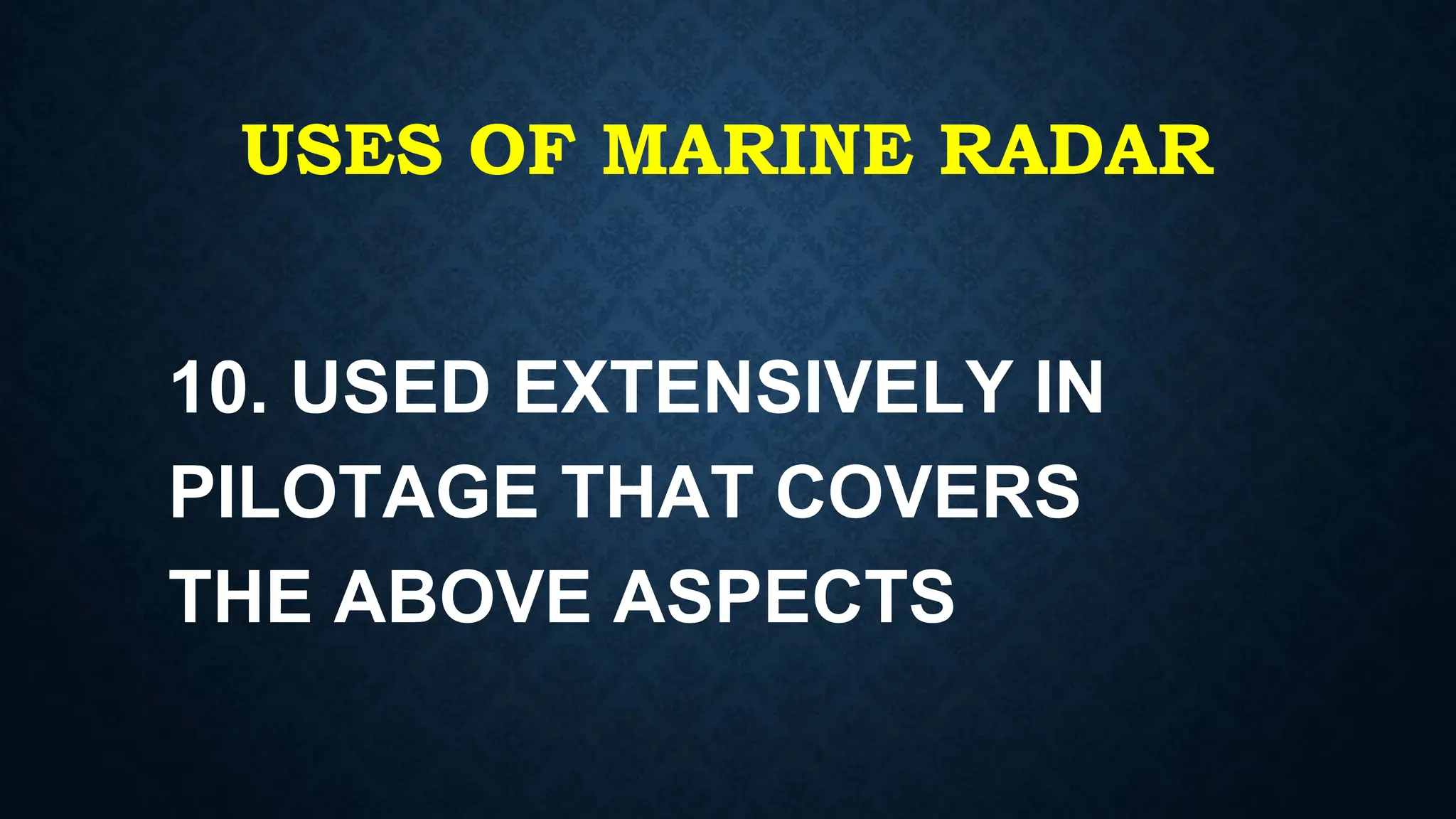 1 Operational Use Of Radar And Arpa Pptx