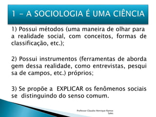 01 - O que é Sociologia | PPTX