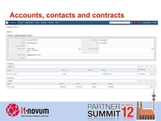 Accounts, contacts and contracts
 