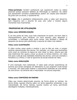 1. O VíDeo Na Sala De Aula   2