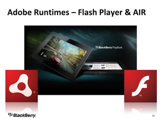 Adobe Runtimes – Flash Player & AIR




                                      51
 