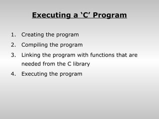 1. over view and history of c | PPT | Programming Languages | Computing