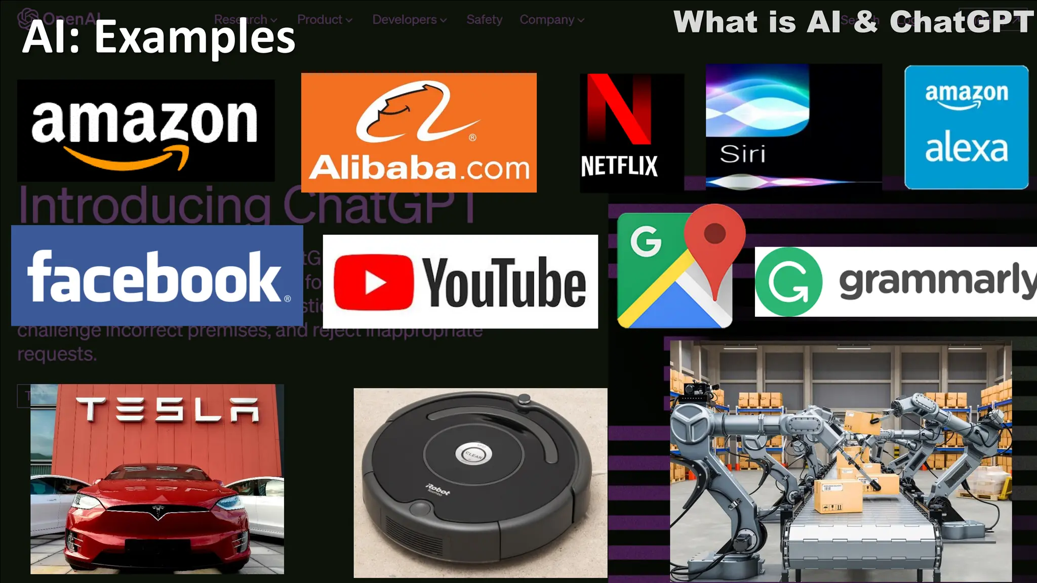 What is AI & ChatGPT
AI: Examples
 