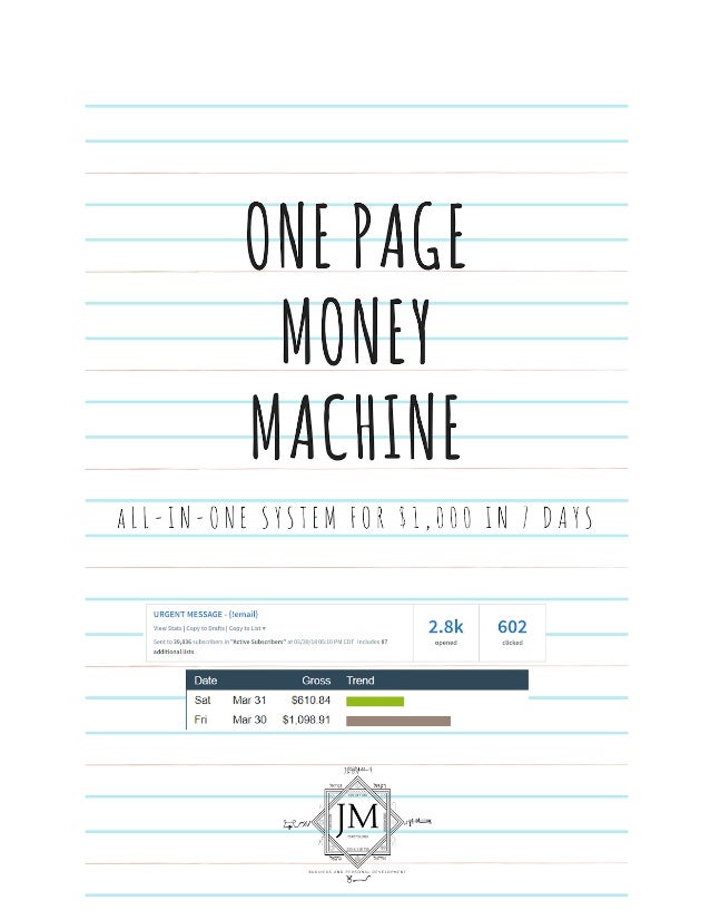 1 Page Money Machine Free Pdf 1 Page Money Machine Free Pdf